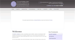 Desktop Screenshot of canterburycosmedics.co.uk